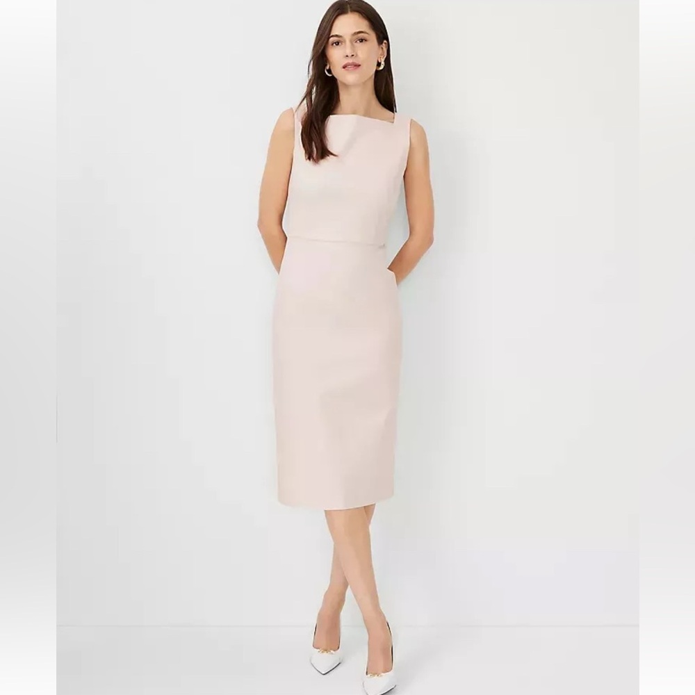Ann Taylor Soft Pink Midi Dress